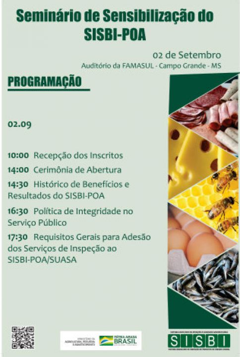 Seminário sobre sistema de inspeção de produtos de origem animal começa hoje em MS