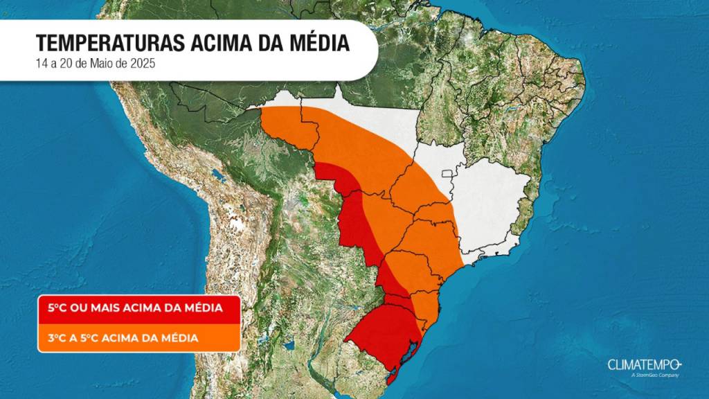 Veranico deixa temperaturas 5ºC acima da média para o mês nesta sexta-feira