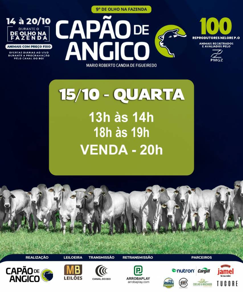 9º De Olho na Fazenda Capão do Angico hoje às 20h no Canal do Boi