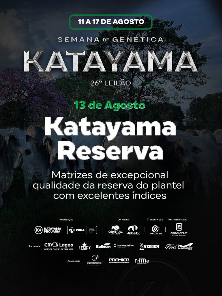 26º Leilão Reserva oferta matrizes de excepcional qualidade da reserva do plantel hoje às 19h no Canal do Boi 