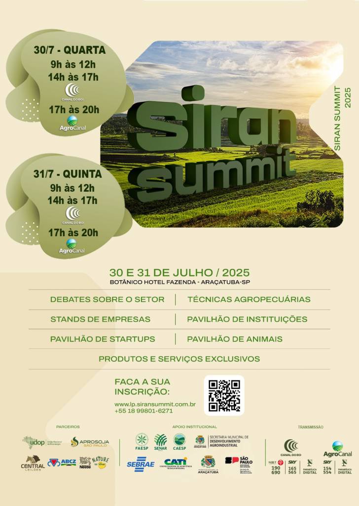 Siran Summit hoje às 9h no Canal do Boi 