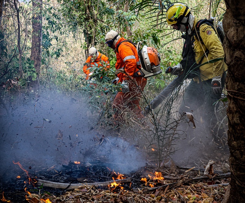 Brigada Uberaba Guató atua em conjunto com IHP no combate a incêndio na Serra do Amolar