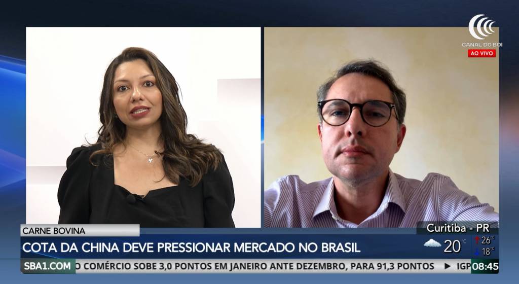 Aberturas de novos mercados devem suprir demanda que iria além da cota chinesa para carne bovina, afirma Guilherme Bumlai