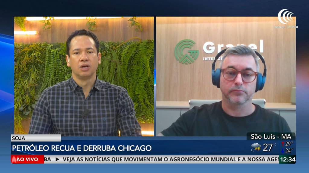 Soja recua em Chicago com pressão externa