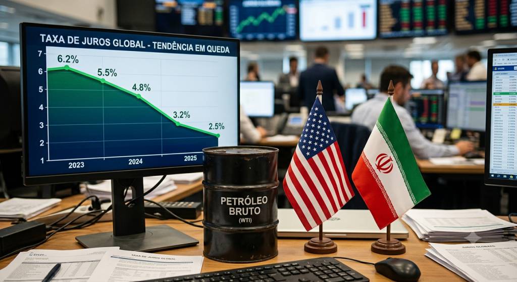 Queda do petróleo e expectativa de paz no Oriente Médio aliviam mercado de juros