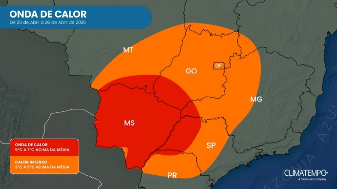 Brasil entra em onda de calor nos próximos dias