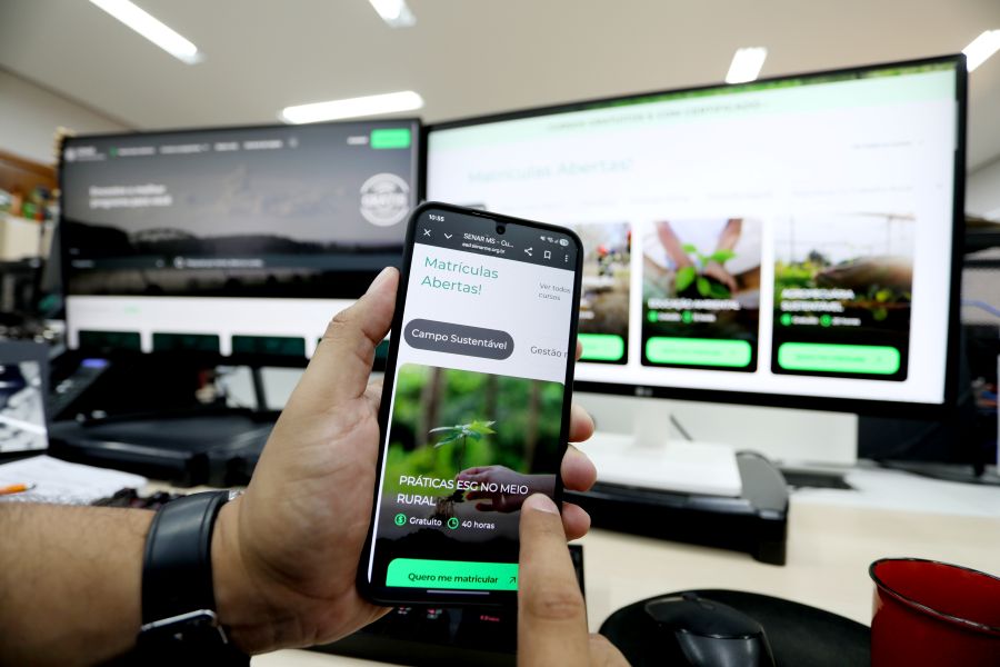 Plataforma EaD do Senar/MS permite qualificação gratuita no agro sem sair de casa