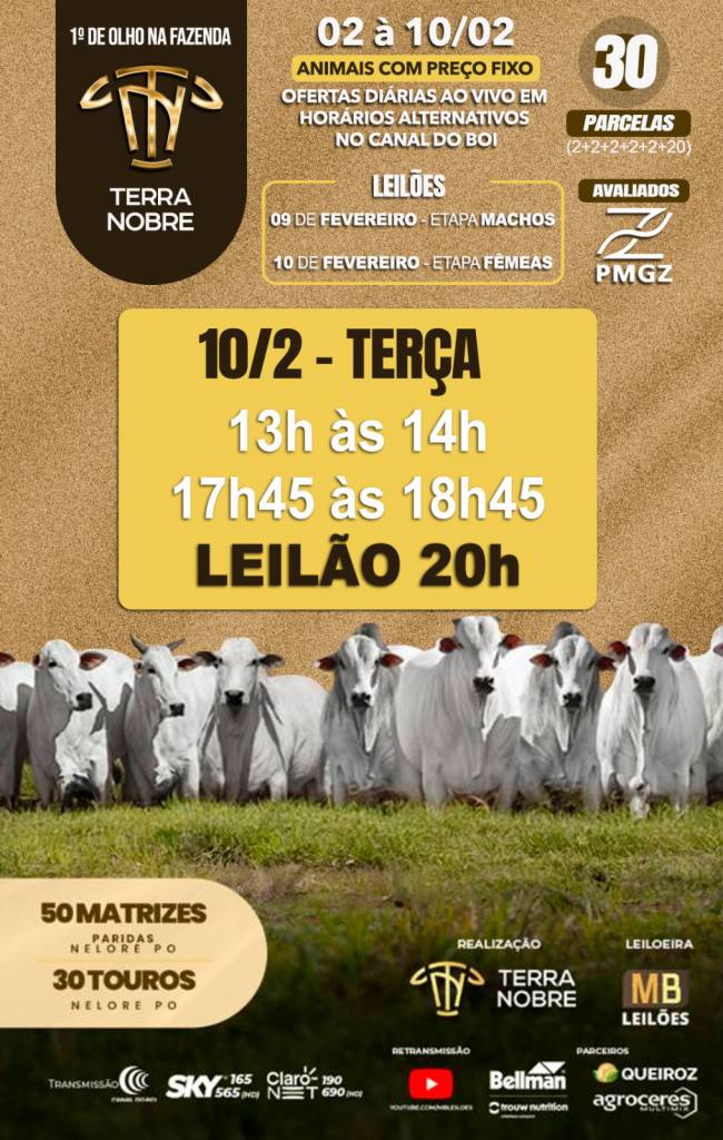 1º De Olho na Fazenda Terra Nobre encerra hoje no Canal do Boi