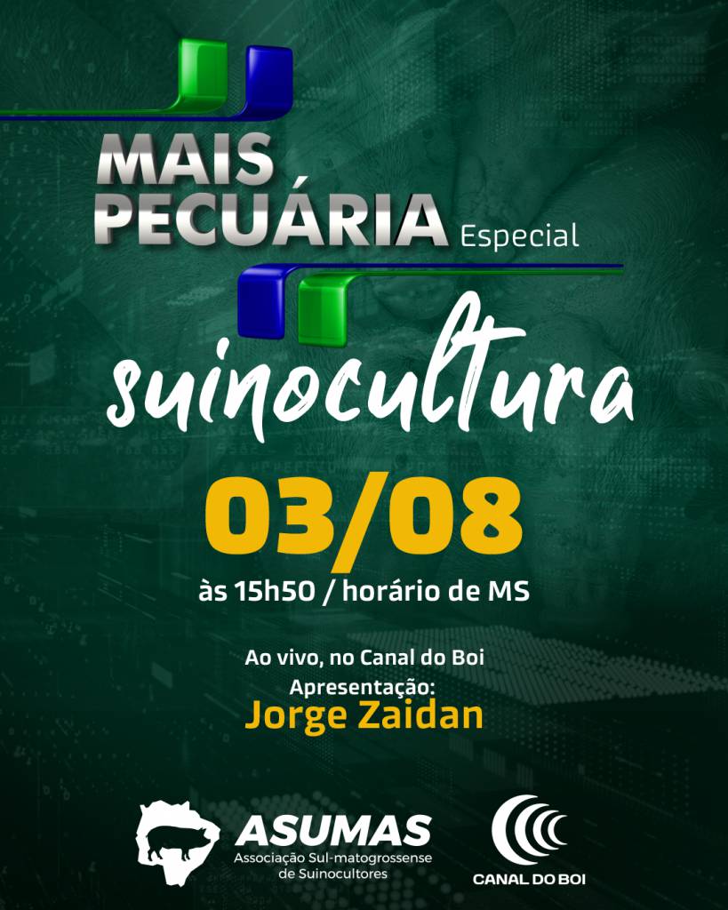 AO VIVO: “Mais Pecuária” debate suinocultora no Brasil