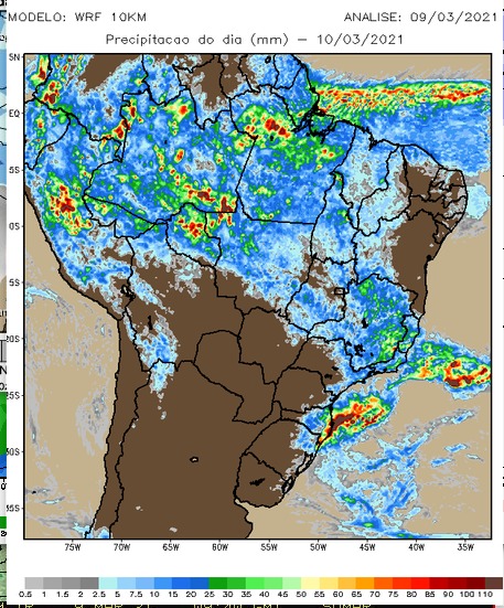 Umidade do ar cai em 'corredor' do Sul ao Centro-Oeste