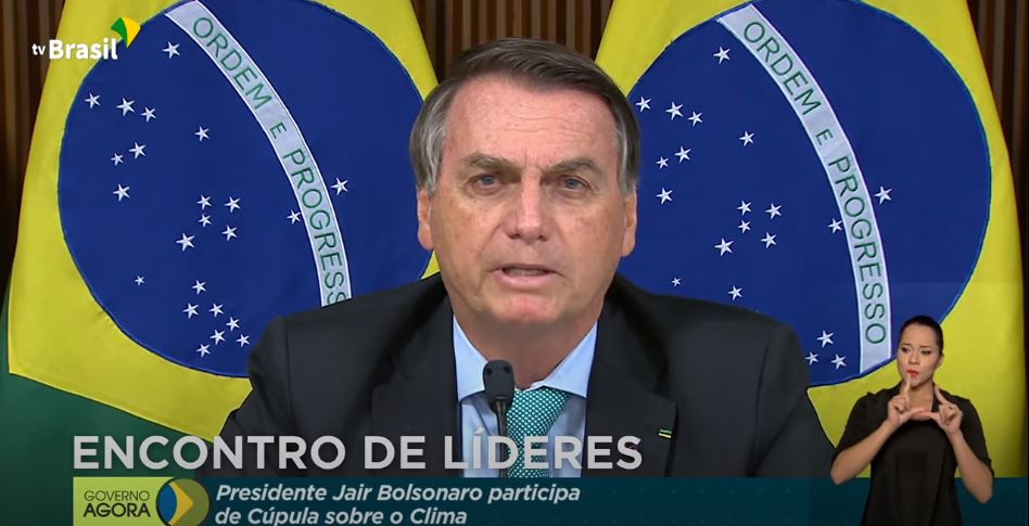 Cúpula do Clima: Bolsonaro afirma que agricultura brasileira é uma das mais sustentáveis do planeta 