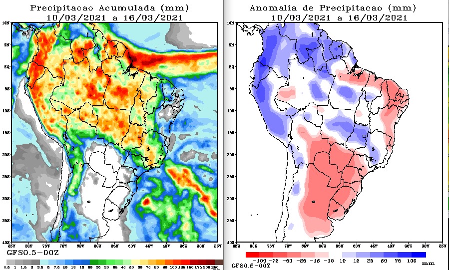 Norte, Sudeste e litoral Sul têm mais um dia de chuvas